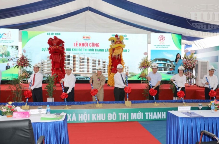 Tổng công ty HUD khởi công dự án NƠXH quy mô 1.030 căn hộ tại KĐTM Thanh Lâm – Đại Thịnh 2