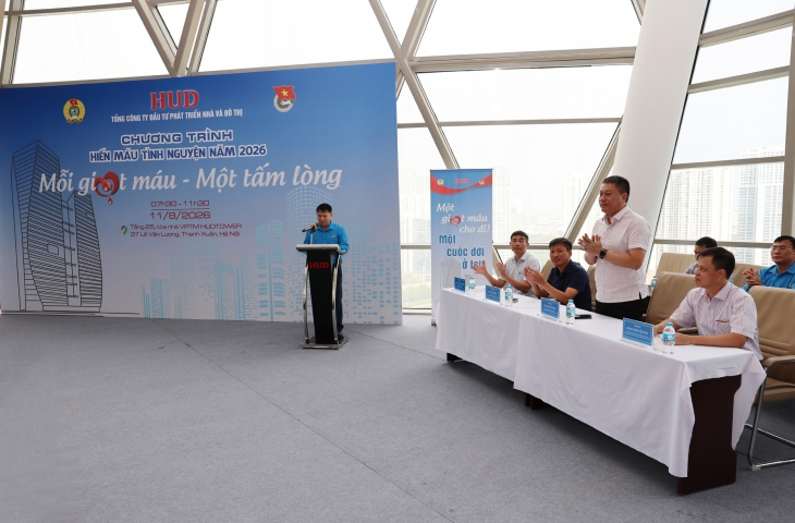 Tổng công ty HUD lan tỏa yêu thương qua chương trình hiến máu tình nguyện năm 2026