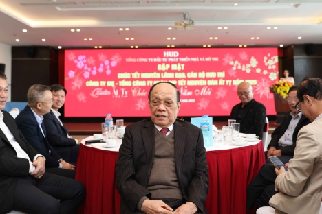 Tổng công ty HUD tổ chức Buổi gặp mặt chúc Tết nguyên lãnh đạo, cán bộ hưu trí Công ty mẹ - Tổng công ty khu vực miền Bắc nhân dịp Tết Nguyên đán Ất Tỵ năm 2025