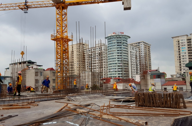 Công trình HUD3 Nguyễn Đức Cảnh chuẩn bị cất nóc vào ngày 10/10/2017