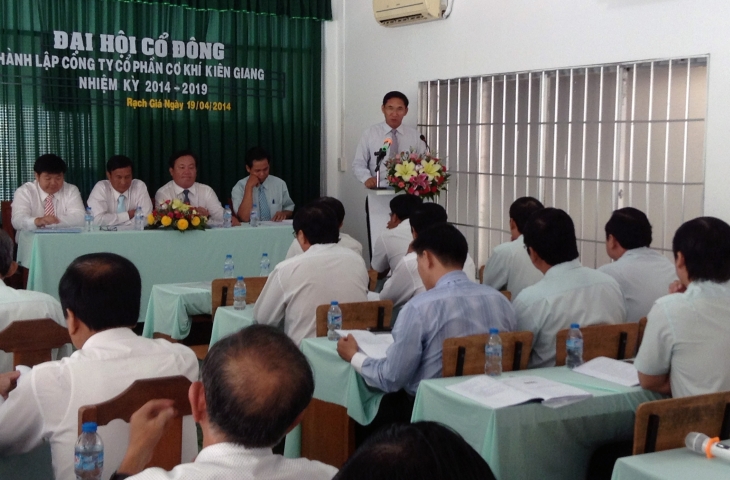 Công ty CP Cơ khí Kiên Giang tổ chức Đại hội đồng Cổ đông thành lập Công ty lần thứ I nhiệm kỳ (2014 – 2019)