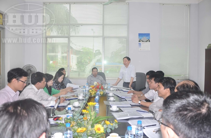 Tổng công ty HUD làm việc với Công ty HUD4 về triển khai nhiệm vụ SXKD năm 2015, kế hoạch 2015-2020 và  công tác chuẩn bị Đại hội Đảng bộ Công ty HUD4 nhiệm kỳ 2015-2020