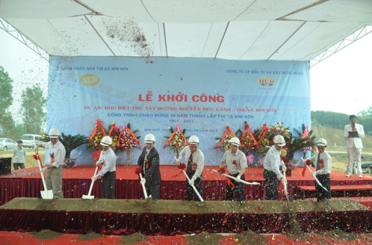 HUD4 Khởi công dự án Khu biệt thự tây đường Nguyễn Đức Cảnh, thị xã Bỉm Sơn, tỉnh Thanh Hoá