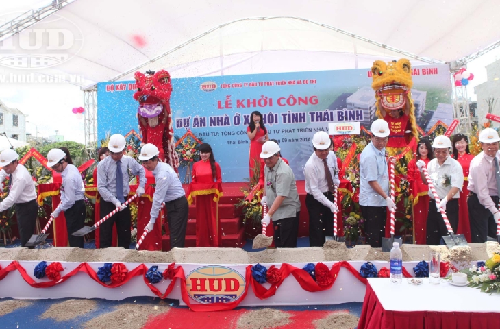 Tổng công ty tổ chức Lễ Khởi công nhà ở xã hội tỉnh Thái Bình