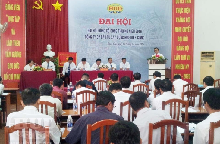 Công ty HUD Kiên Giang tổ chức Đại hội đồng Cổ đông thường niên năm 2016