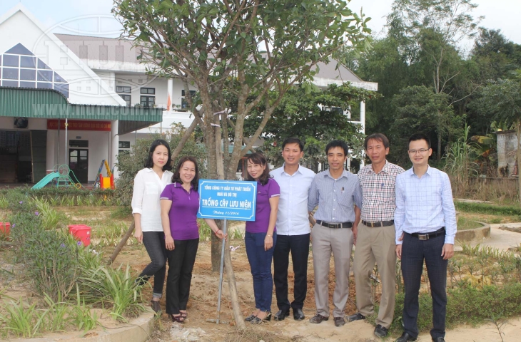 Tổng công ty HUD bàn giao các hạng mục công trình hỗ trợ Trường Mầm non xã Phương Mỹ, Hương Khê, Hà Tĩnh khắc phục hậu quả lũ lụt