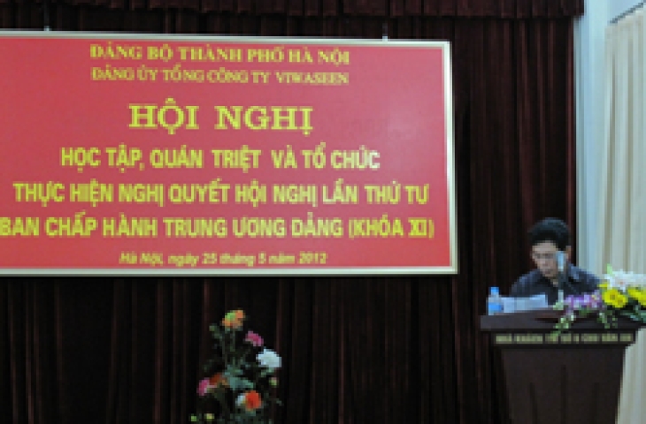 Đảng ủy VIWASEEN quán triệt và triển khai thực hiện Nghị quyết Hội nghị lần  thứ IV BCH TƯ Đảng khóa XI