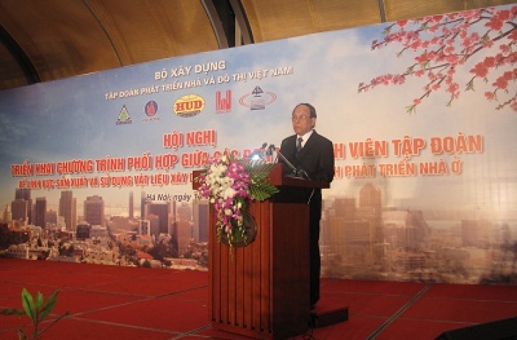 Tập đoàn tổ chức Hội nghị triển khai Chương trình phối hợp giữa các đơn vị thành viên Tập đoàn về lĩnh vực sử dụng vật liệu xây dựng phục vụ chương trình phát triển nhà ở 