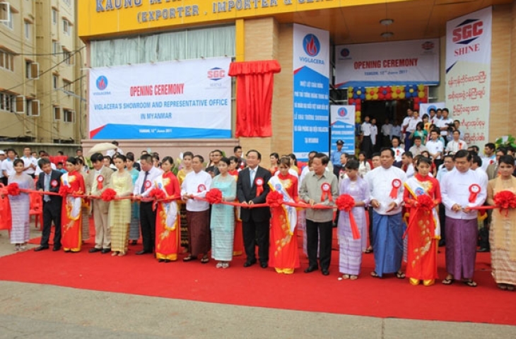 Viglacera khai trương Showroom tại Myanmar
