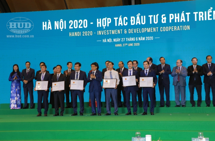 Hội nghị ''Hà Nội 2020 - Hợp tác đầu tư và phát triển'':  HUD ĐƯỢC TRAO HAI QUYẾT ĐỊNH CHỦ TRƯƠNG ĐẦU TƯ DỰ ÁN TẠI HÀ NỘI