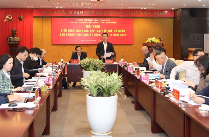 Hội nghị kiểm điểm tập thể, cá nhân các đồng chí Ủy viên Ban Thường vụ Đảng uỷ Tổng công ty HUD năm 2021