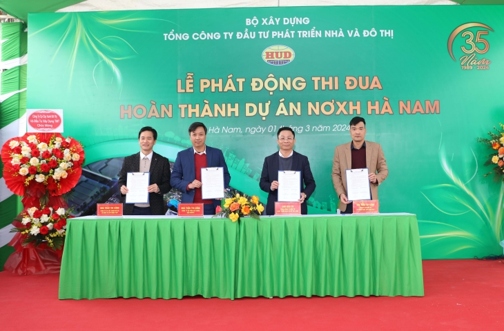 Tổng công ty HUD phát động thi đua hoàn thành Dự án NƠXH Hà Nam