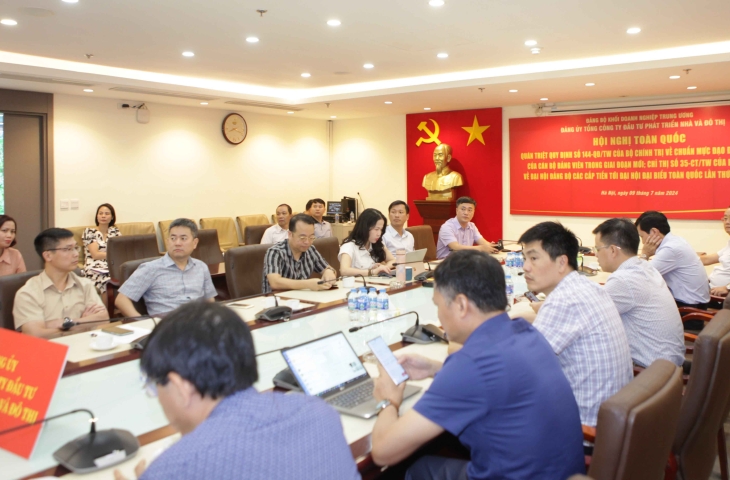 Tổng công ty HUD tổ chức cho cán bộ, đảng viên tham gia Hội nghị toàn quốc  quán triệt Quy định số 144-QĐ/TW và Chỉ thị số 35-CT/TW của Bộ Chính trị khóa XIII