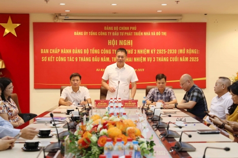 Đảng ủy Tổng công ty HUD sơ kết 9 tháng đầu năm 2025: Đạt và vượt kế hoạch 09 tháng - quyết tâm bứt phá trong Quý IV/2025