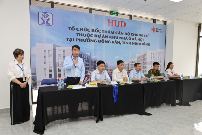Tổng công ty HUD tổ chức bốc thăm quyền mua căn hộ nhà ở xã hội tại phường Đồng Văn, tỉnh Ninh Bình